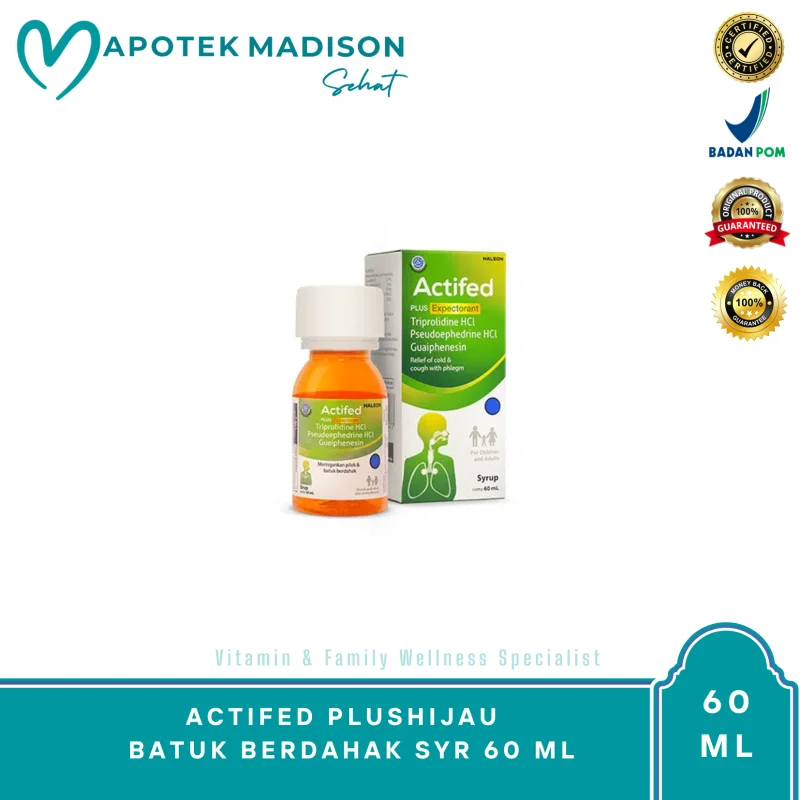 ACTIFED PLUS EXPECTORANT HIJAU SYR 60 ML