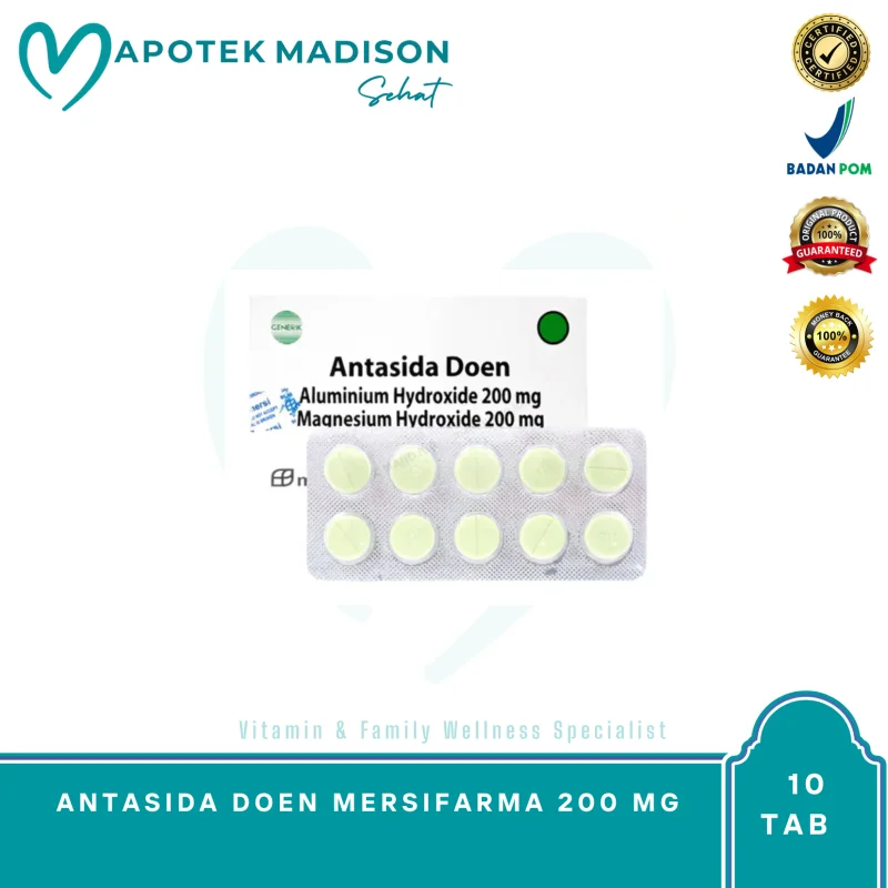 ANTASIDA DOEN MERSIFARMA 200 MG BOX 10 STR @ 10 TAB