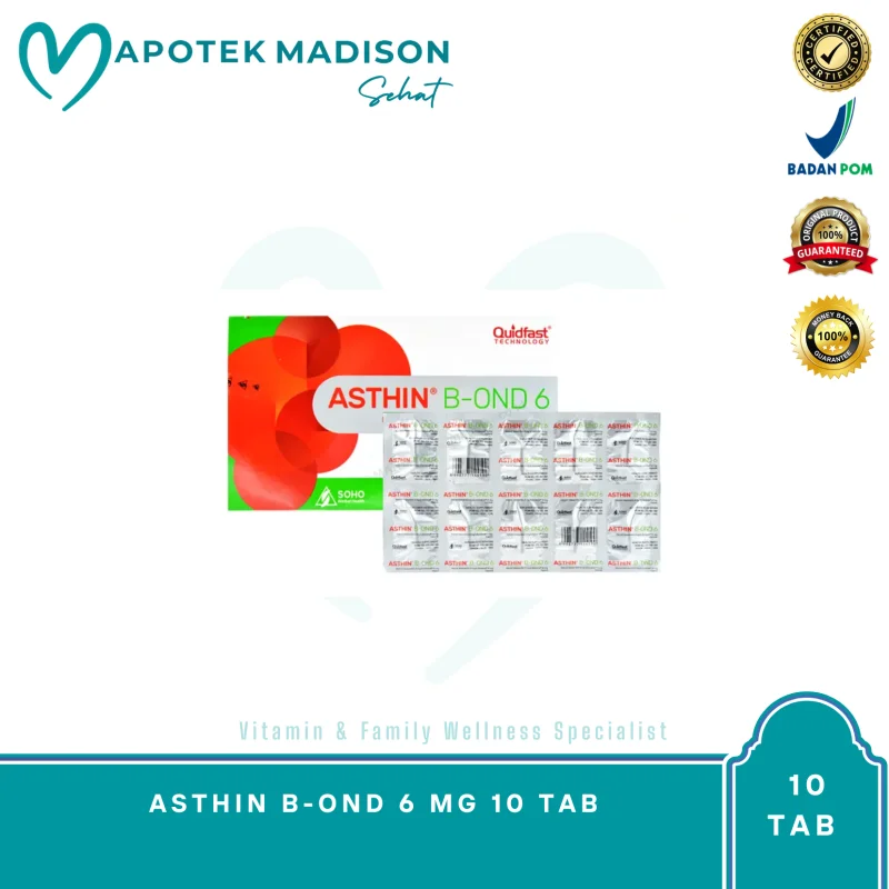 ASTHIN B-OND 6 MG BOX 2 STR @ 10 TAB