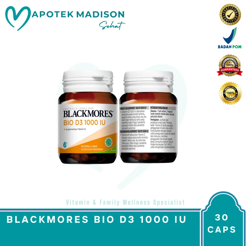 BLACKMORES BIO D3 1000 IU BTL 30 CAP