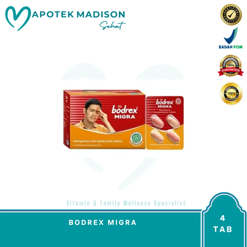 BODREX MIGRA BOX 25 STR @ 4 TAB