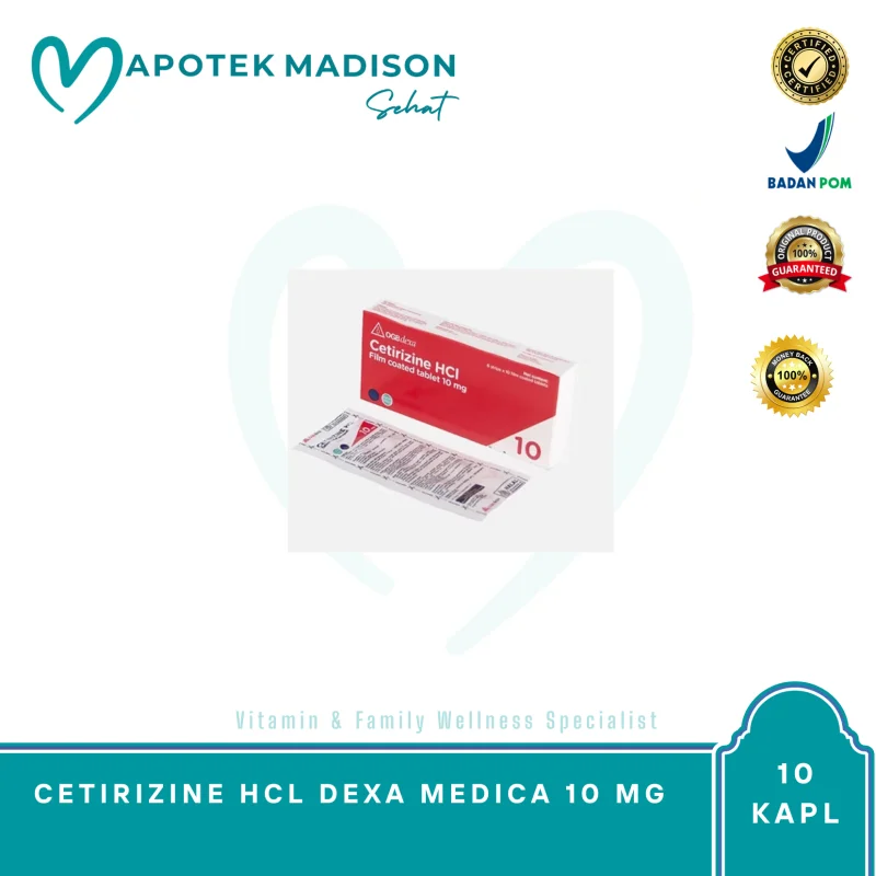 CETIRIZINE HCL DEXA MEDICA 10 MG BOX 6 STR @ 10 KAPL