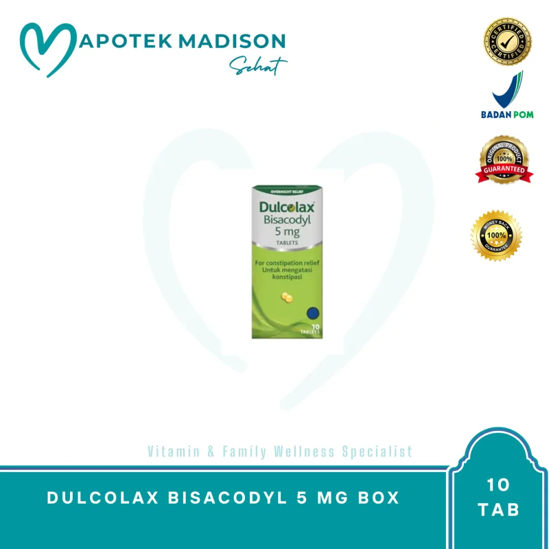 DULCOLAX BISACODYL 5 MG BOX 1 STR @ 10 TAB