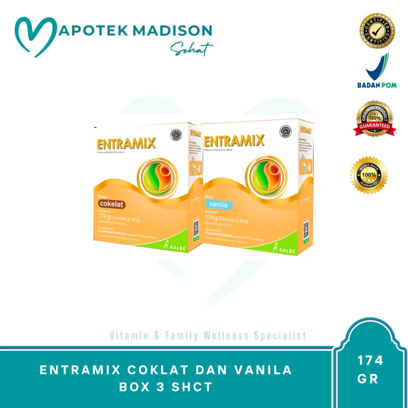 ENTRAMIX COKLAT DAN VANILA  BOX 3 SHCT @ 58GR (174GR)