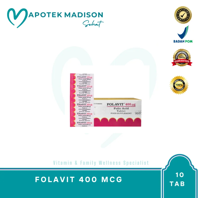 FOLAVIT 400 MCG BOX 10 STR @ 10 TAB