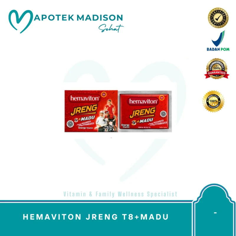 HEMAVITON JRENG T8+MADU BOX 10 SCHT @ 4 GR