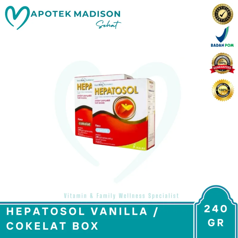HEPATOSOL COKELAT DAN VANILA 240 GR BOX