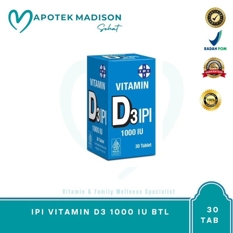 IPI VITAMIN D3 1000 IU BTL 30 TAB