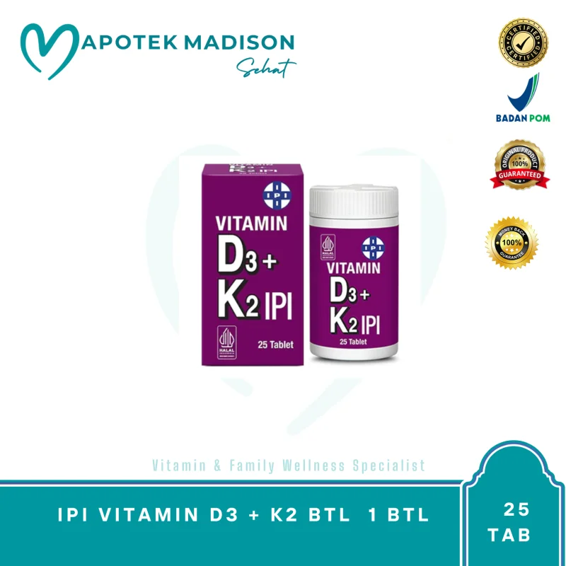 IPI VITAMIN D3 + K2 BTL 25 TAB