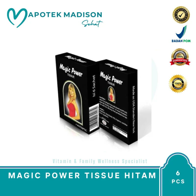 MAGIC POWER TISSUE HITAM BOX 6 SCHT