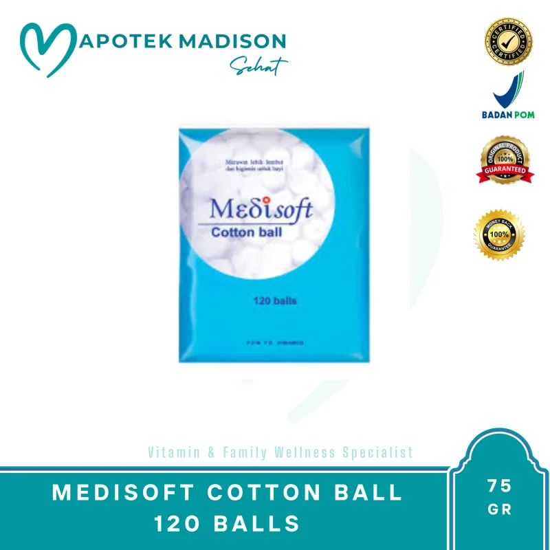 MEDISOFT COTTON BALL 75 GR ISI 120 BALL
