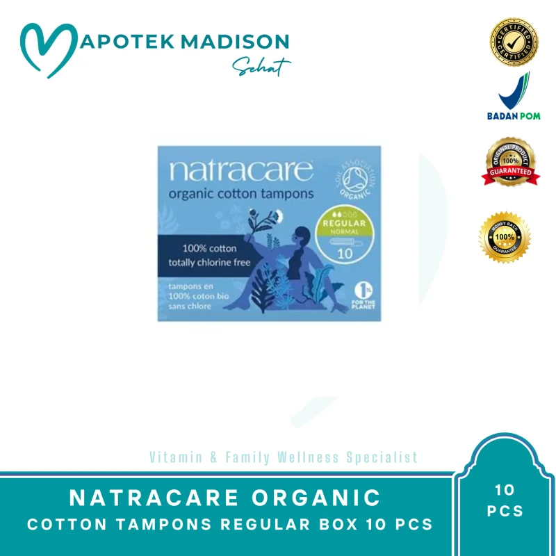 NATRACARE ORGANIC COTTON TAMPONS REGULAR BOX 10 PCS