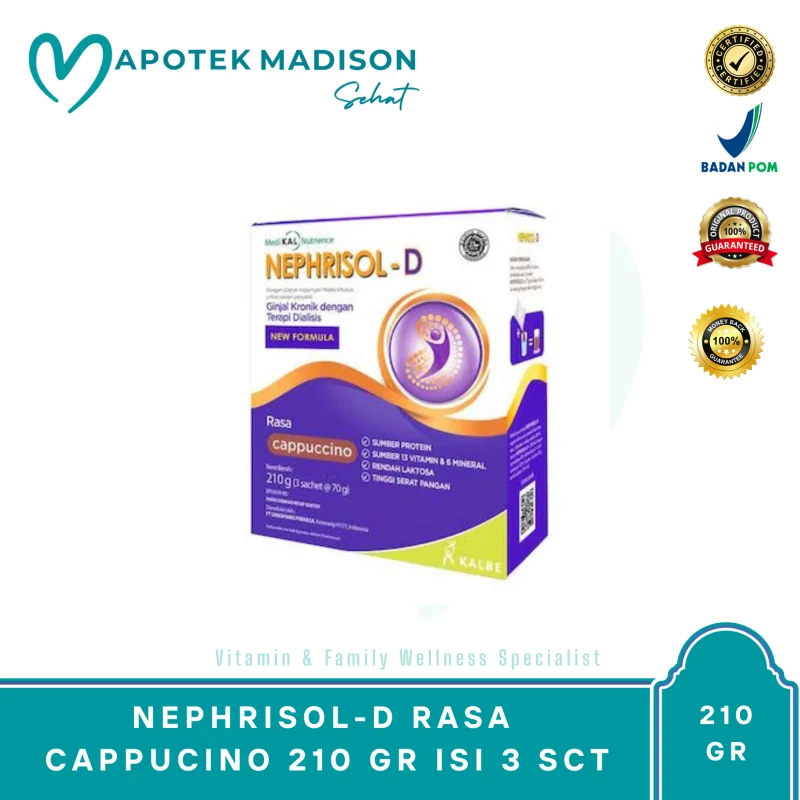 NEPHRISOL-D RASA CAPPUCINO 210 GR BOX (3 SCHT @ 70GR)