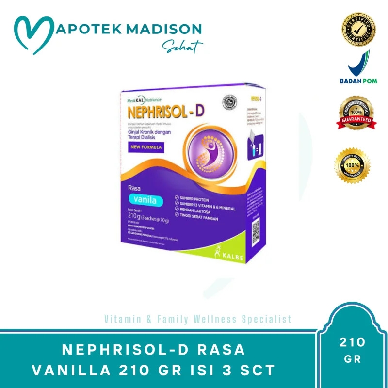 NEPHRISOL-D RASA VANILLA 210 GR BOX (3 SCHT @ 70GR)