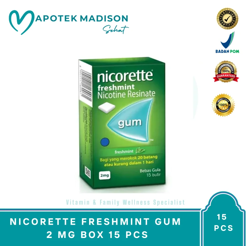 NICORETTE FRESHMINT GUM 2 MG BOX 15 PCS