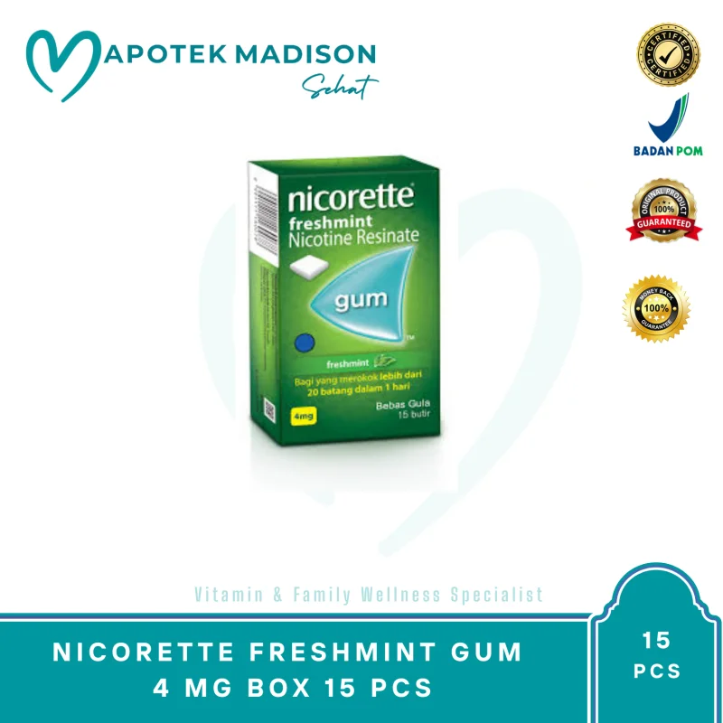 NICORETTE FRESHMINT GUM 4 MG BOX 15 PCS