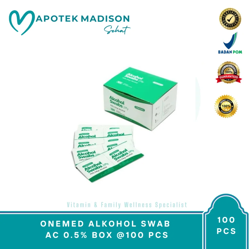 ONEMED ALKOHOL SWAB AC 0.5% BOX @100 PCS