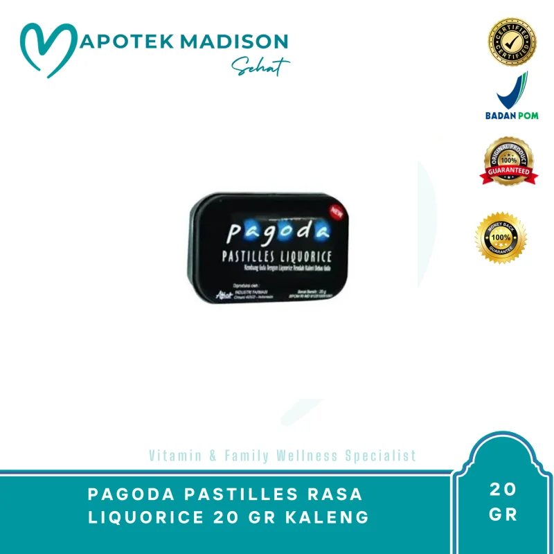 PAGODA PASTILLES RASA LIQUORICE 20 GR KALENG