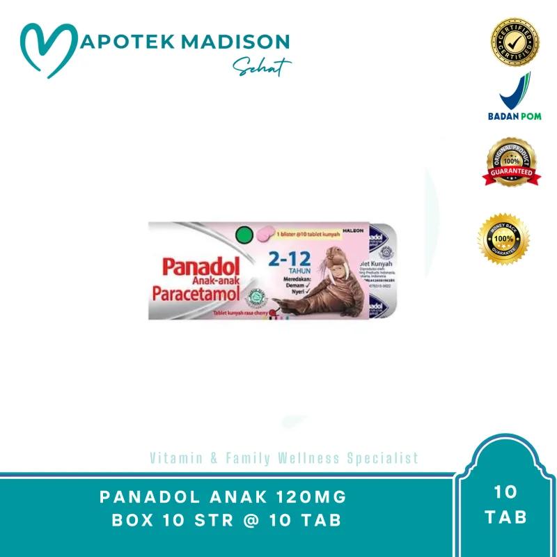PANADOL ANAK 120MG BOX 10 STR @ 10 TAB