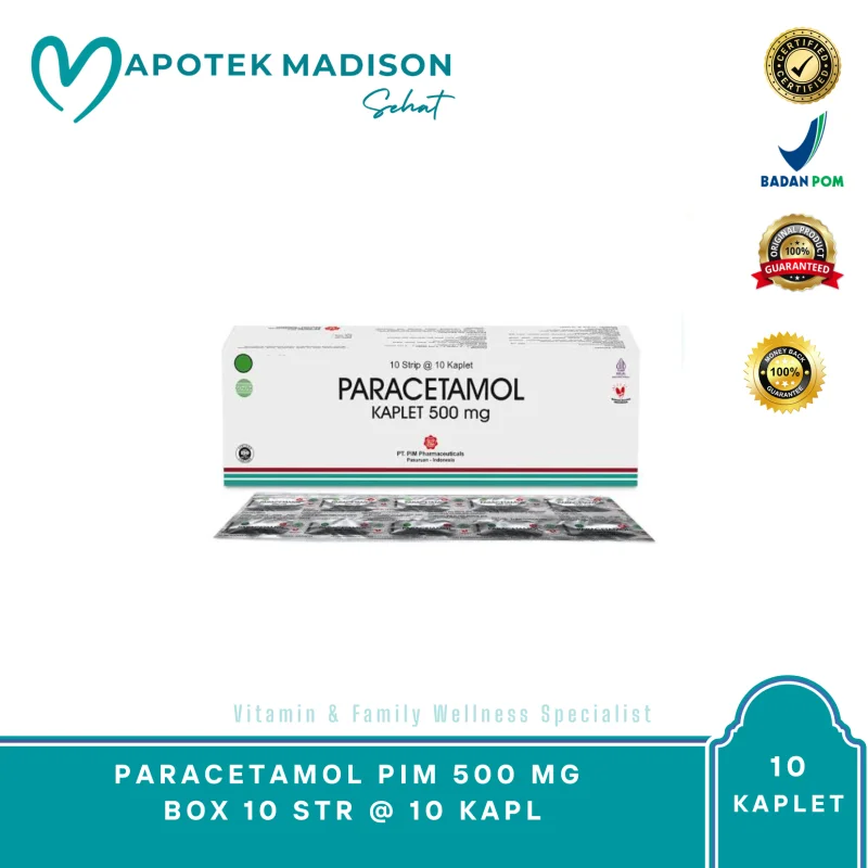 PARACETAMOL PIM 500 MG BOX 10 STR @ 10 KAPL