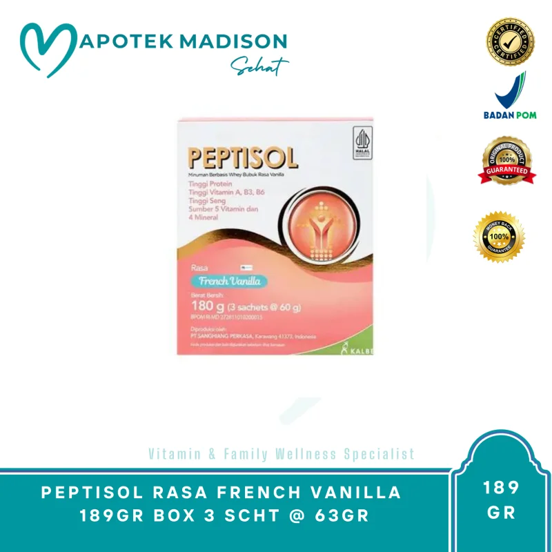 PEPTISOL RASA FRENCH VANILLA 189GR BOX 3 SCHT @ 63GR