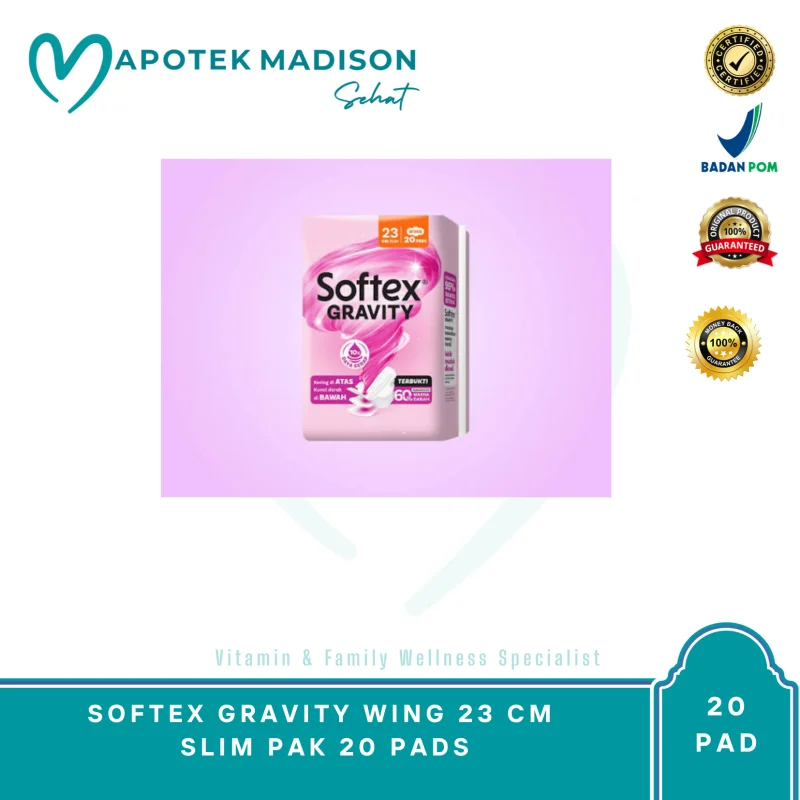 SOFTEX GRAVITY WING 23 CM SLIM PAK 20 PADS