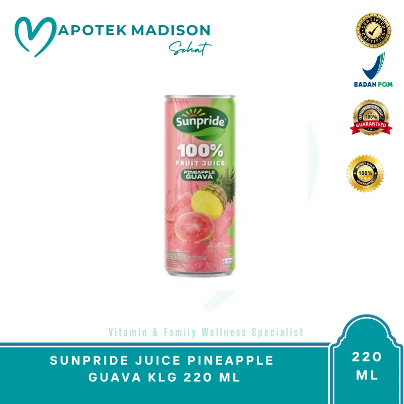 SUNPRIDE JUICE PINEAPPLE GUAVA KLG 220 ML