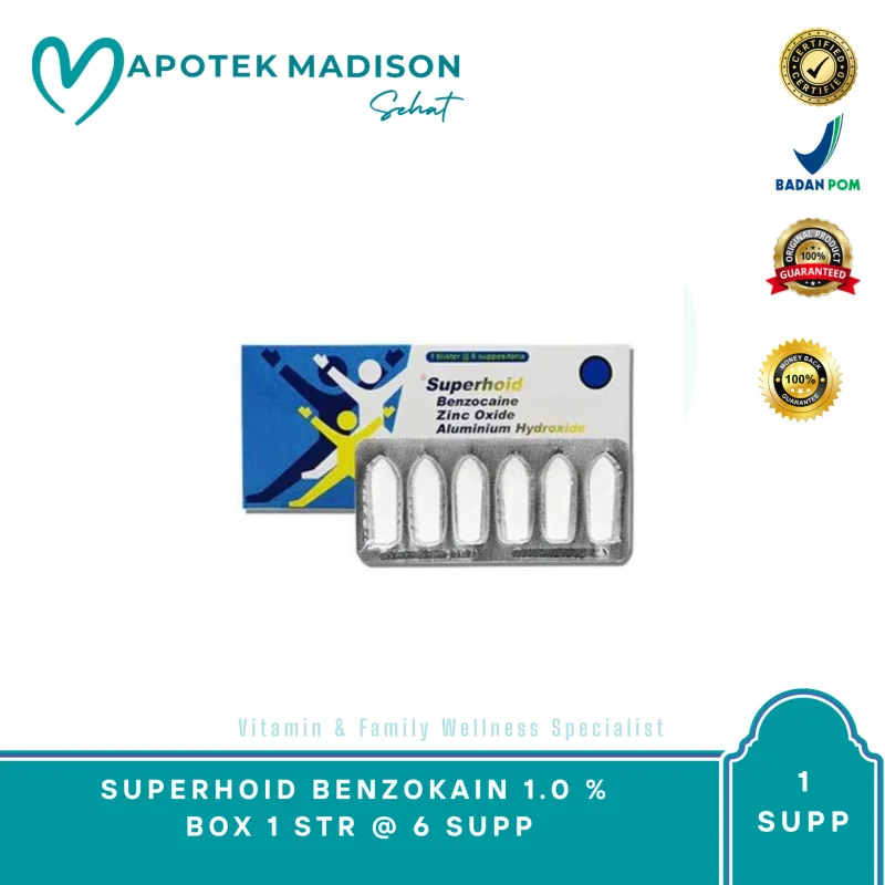 SUPERHOID BENZOKAIN 1.0 % BOX 1 STR @ 6 SUPP