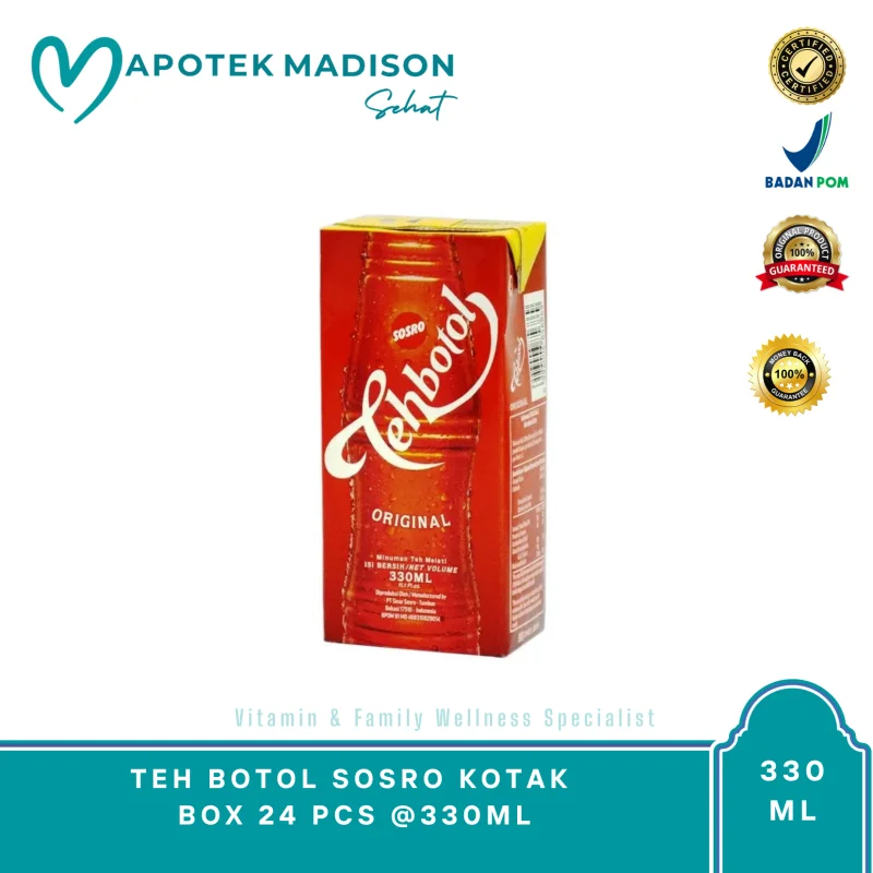 TEH BOTOL SOSRO KOTAK BOX 24 PCS @330ML