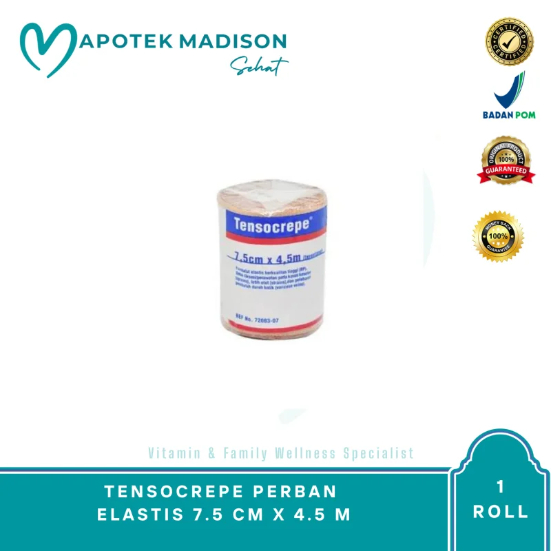 TENSOCREPE PERBAN ELASTIS 7.5 CM X 4.5 M