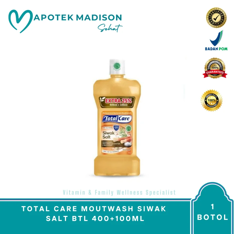 TOTAL CARE MOUTWASH SIWAK SALT BTL 400+100ML